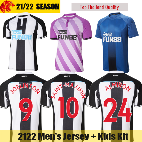 

Newcastle United Soccer Jersey MAXIMIN 2021 2022 SHELVEY JOELINTON WILSON FRASER 21 22 NUFC Football Shirt ALMIRON RITCHIE GAYLE LONGSTAFF Mens Jerseys Kids Kit, 2021 home