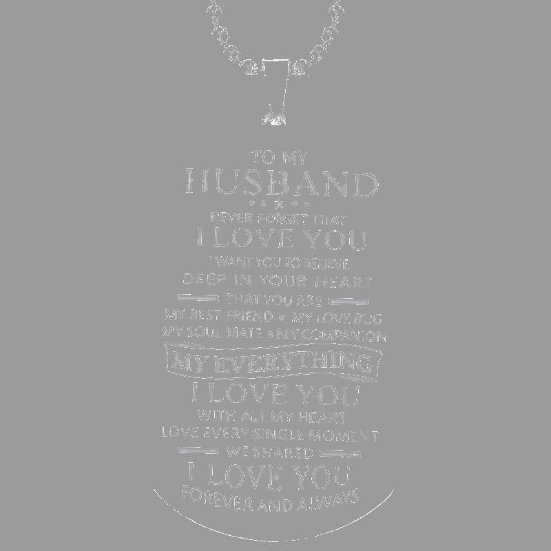 

Pendant Necklaces A Gift From Wife To Husband-Classic Stainless Steel Dog Tag Necklace, Light And Stylish Valentine's Day/Birthday Present, Silver
