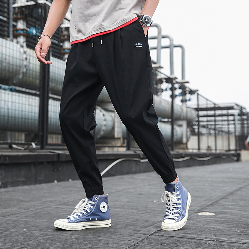 

2021 Brand New Summer Men Pants Sweatpants Plus Size 4xl Street Trousers Joggers High Quality Casual Thin Streetwear 4sa5, Beige