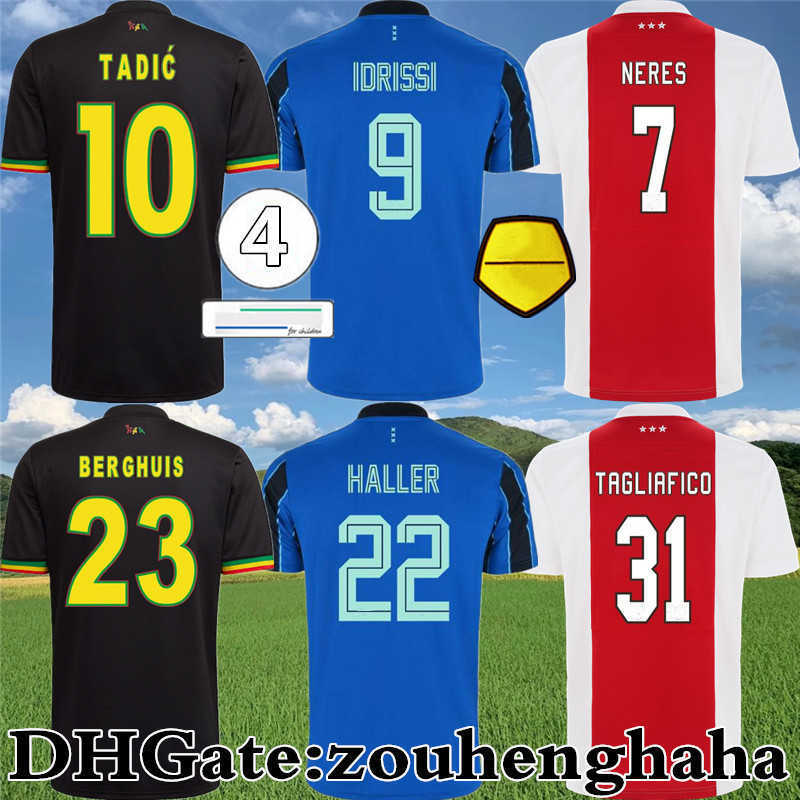 

BERGHUIS GRAVENBERCH Soccer Jerseys Amsterdam 21 22 KUDUS BLIND PROMES HALLER NERES CRUYFF KLAASSEN 2021 2022 men ajaxÂfootball shirt kit, Gray