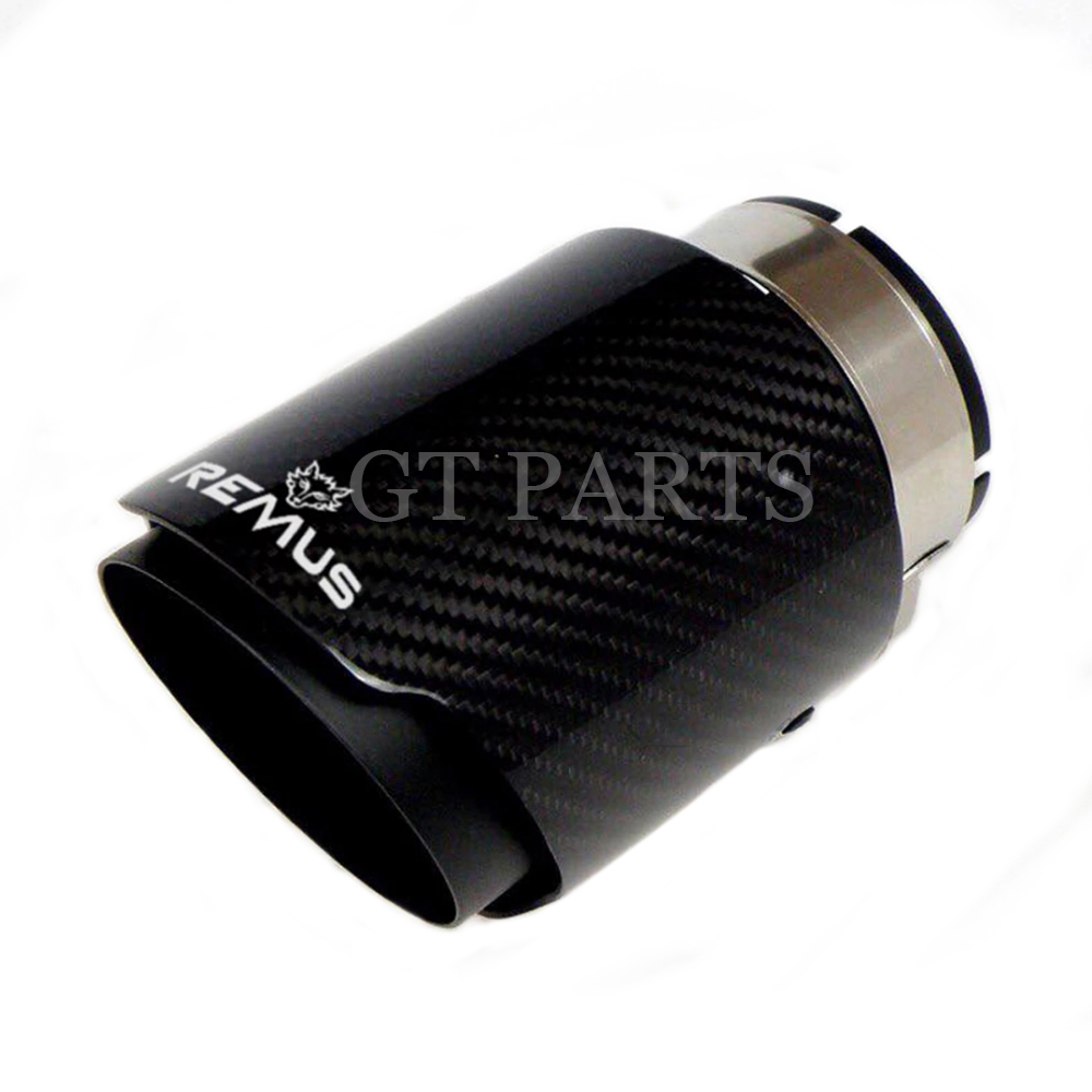 

1 piece Universal glossy Remus Sport Carbon Fiber Exhaust Muffler Tips black Inner Pipe for BMW AUDI GOLF MAZDA