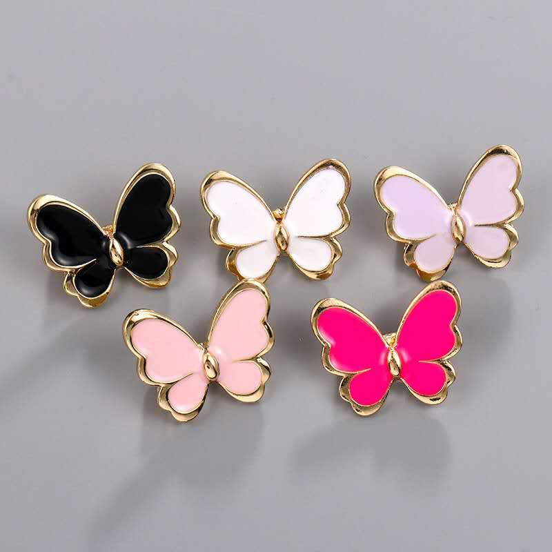 

Pins, Brooches Factory Direct Painting Oil Multicolor Butterfly Pin Fashion Clothing Accessories Men And Women Gift