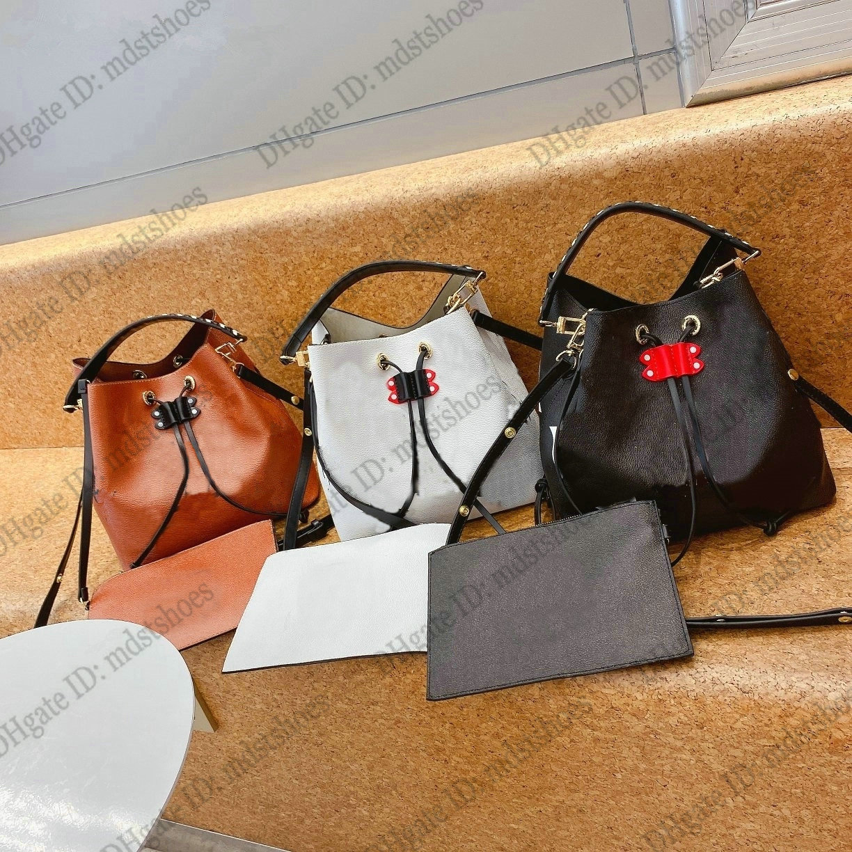 

Crafty Néo Noé MM Tote NéoNoé Vintage NeoNoe Bucket bag Womens Designer Luxurys Handle Handbag Shoulder Bags Flower Printing Neo Noe Drawstr