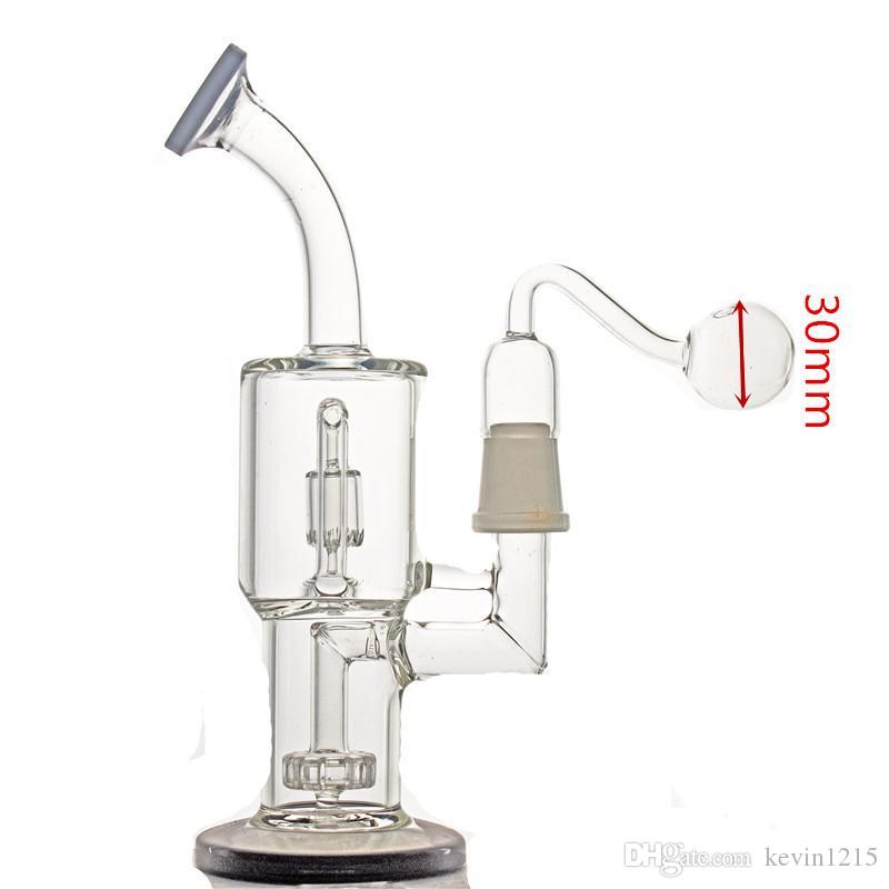 

In stock in stock 8.8inch glass beaker Bongs double-layer filter percolator recycler bong dab oil rigs with 18mm glass oil burner pipe