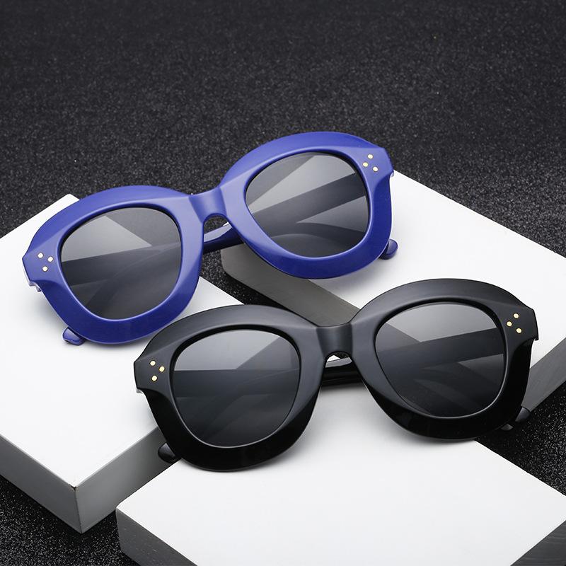 

Sunglasses 2021 Trendy Woman Glasses Faceted Three-dimensional For Men Fashion Big Round Frame Sun