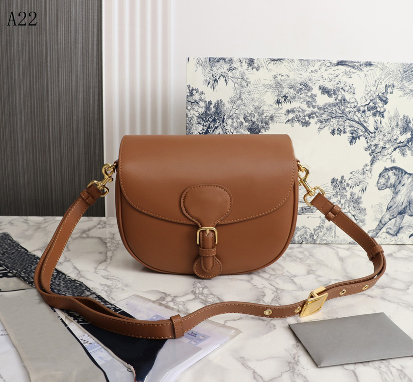 

Saddle Lady Fashion Handbags Shoulder Bags Cross Body Clutch Totes Classic Retro All-match Round barrel messenger drew Casual plain top quality Handbag Tote 504, Dust bag