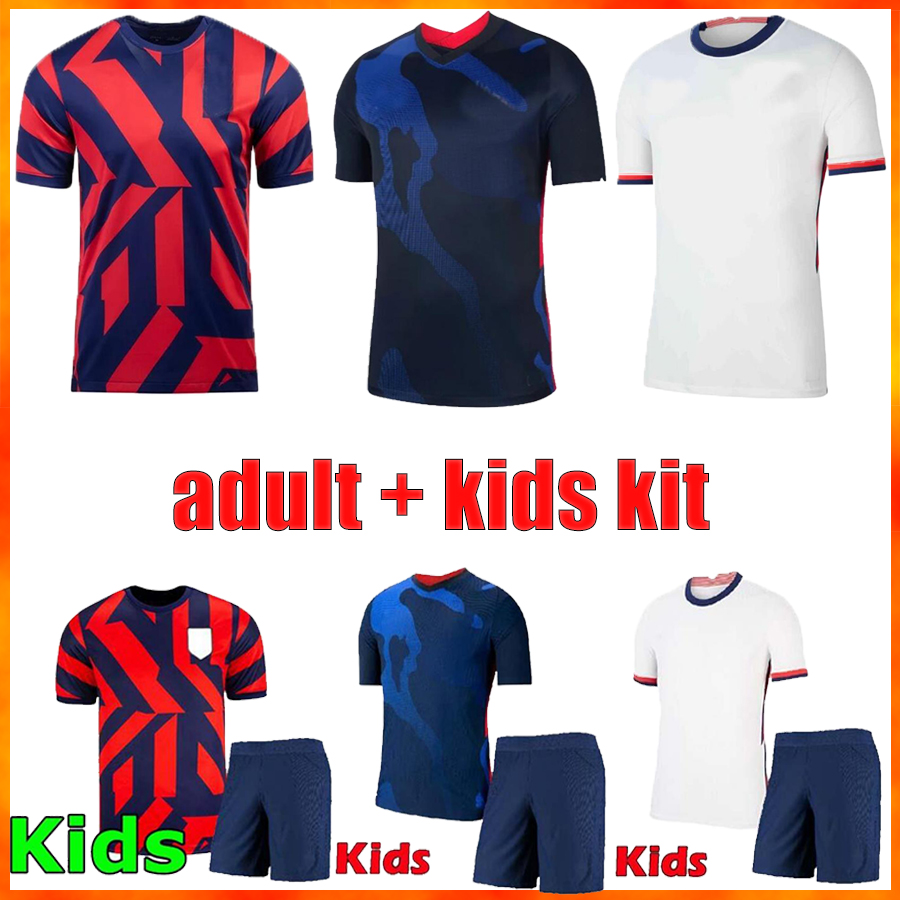 

2021 United States soccer jerseys adult+kids kit top quality 21/22 away Pulisic Dest McKennie Reyna Adams Weah Musah Lletget 2022 MAILLOTS home football shirts, 05