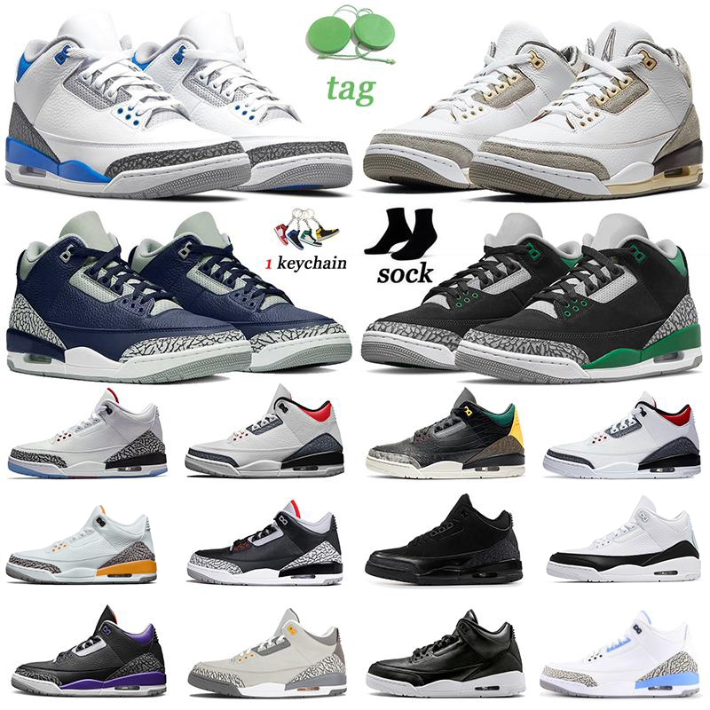 

Jumpman 3s Men Basketball Shoes 3 Pine Green Medium Grey Sneakers Racer Blue Midnight Navy Pure White Mens Trainers Outdoor Sports Sneaker, 3s tinker black cement gold