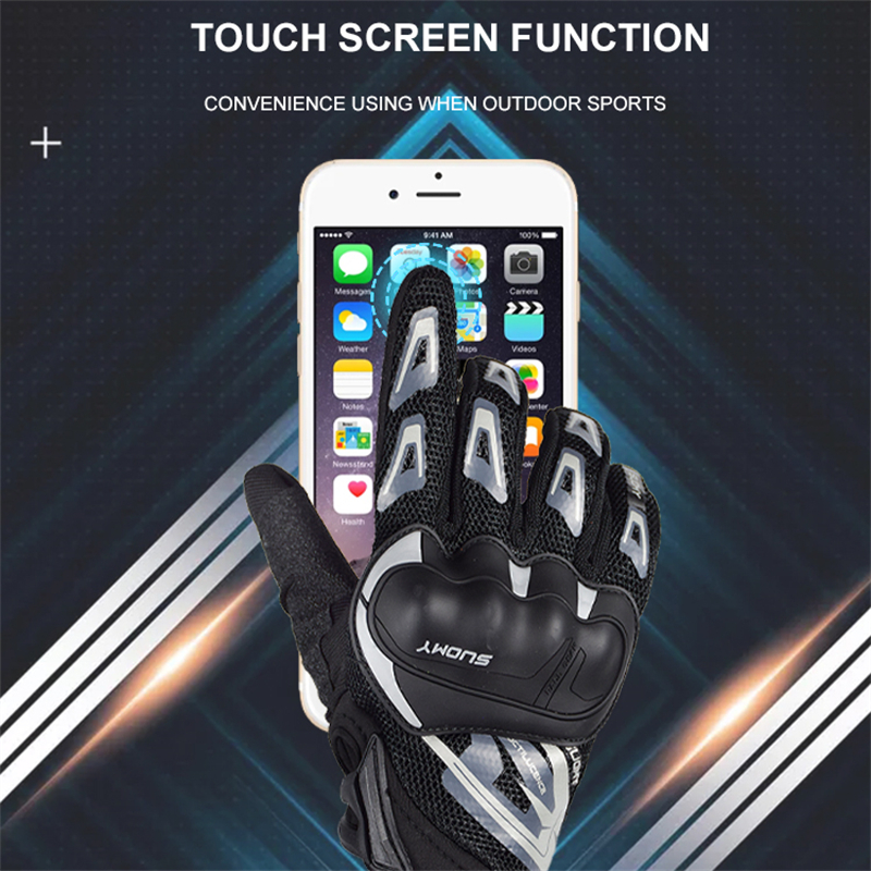 

Suomy Motorcycle Gloves Summer Mesh Breathable Moto Gloves Full Finger Men Women Touch Screen Motocross Riding Glovesg