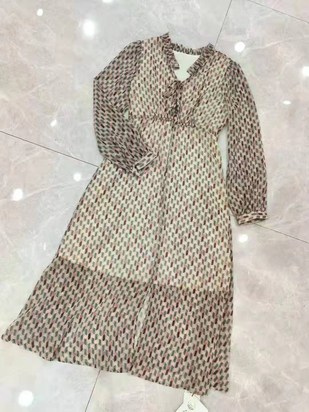 

fashionable long-sleeved work dresses for 2021 autumn season, Colored