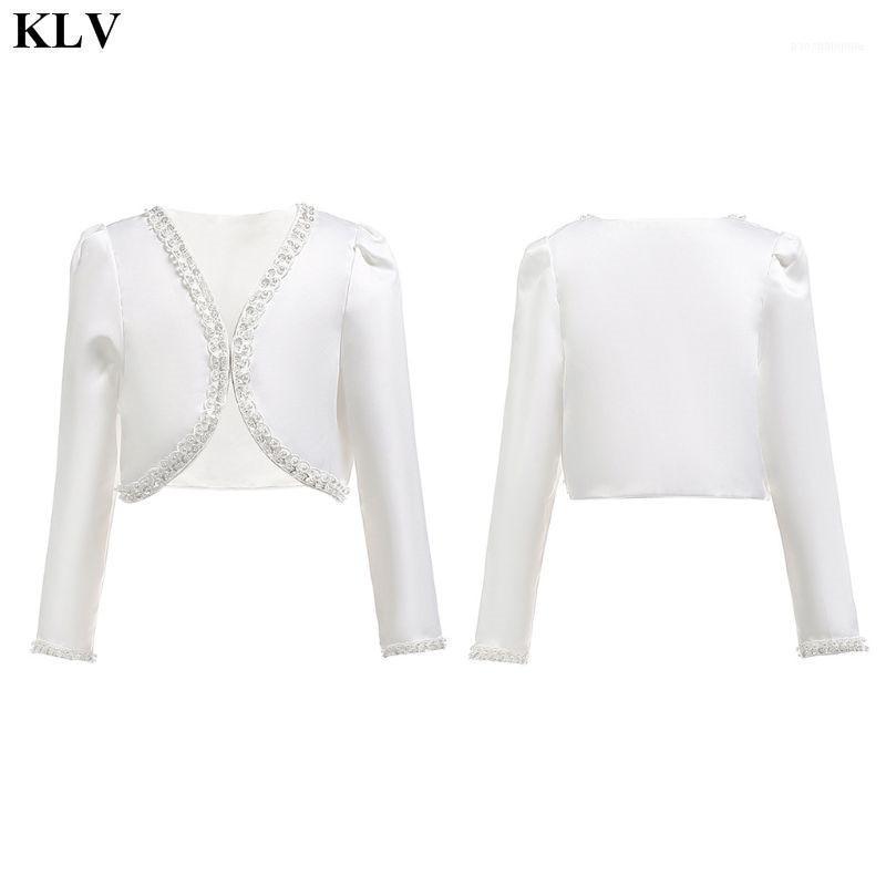 

Jackets Little Girls Bolero Long Sleeve Shrug Handmade Beading Imitation Pearl Wedding Short Jacket Ruffle Patchwork Trim Cardigan1, Blue;gray