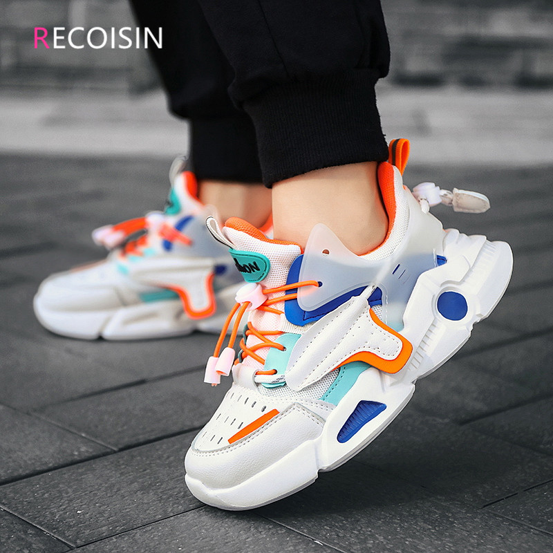

RECOISIN New Autumn Children Shoes High Quality Sports Shoes for Boys Fashion Running Sneakers Kids Girls Shoes Chaussure Enfant, Black green