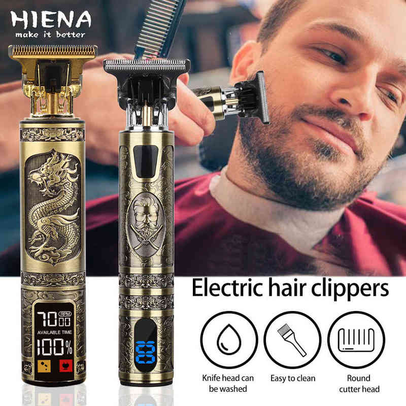 

T9 Hair Trimmer Barber Hair Clipper Hair Cutting Machine Beard Trimmer Shaving Machine Wireless Electric Razor Men Shaver 220112