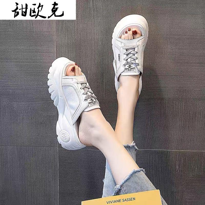 

2021 Summer New Non-slip Women Sandals Fashion Sweet Comfortable Walking Open Toe Women Sandals Thick Bottom Roman, White