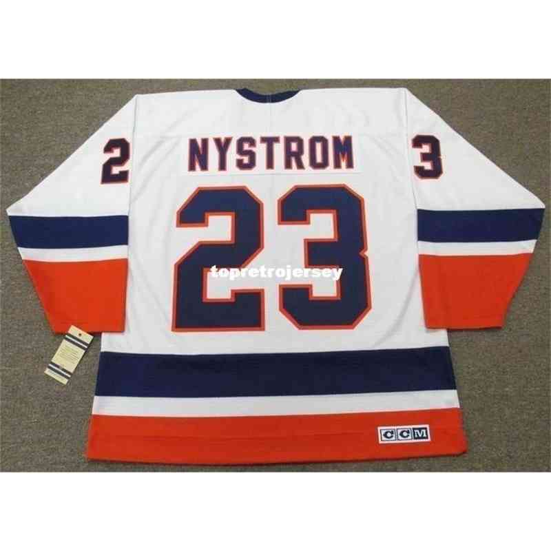 

Wholesale Mens Bob Nystrom 1982 Ccm Vintage Home high end Retro Hockey Jersey, White