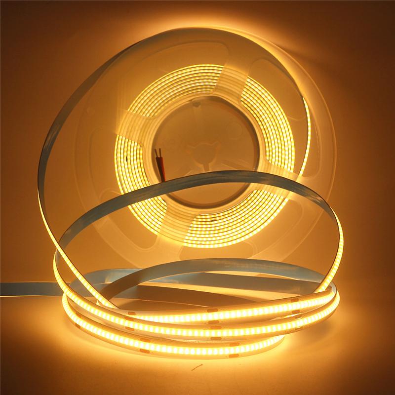 

Strips COB LED Strip 320 384 528 LEDs/M High Density Flexible Band DC12V 24V RA90 3000K 4000K 6000K Tape 0.5M 1M 2M 3M 4M 5M