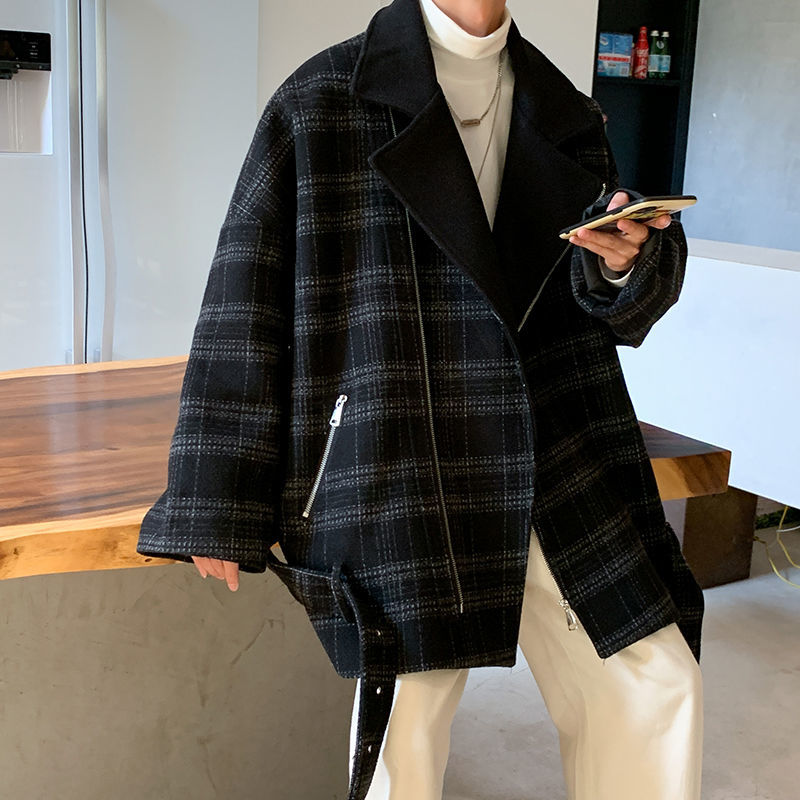 

2021 New Winter Male Chess Released Snow Jacket Solid Color Cotton-padded Clothes Casual Clothing Wool Cashmere Blend -2xl Jackets Hanf, Black f888