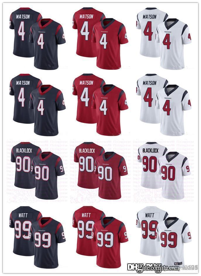 

Men Women Youth 4 Deshaun Watson 99 J.J. Watt 90 Ross Blacklock Football Jerseys Red Navy White, Black;red