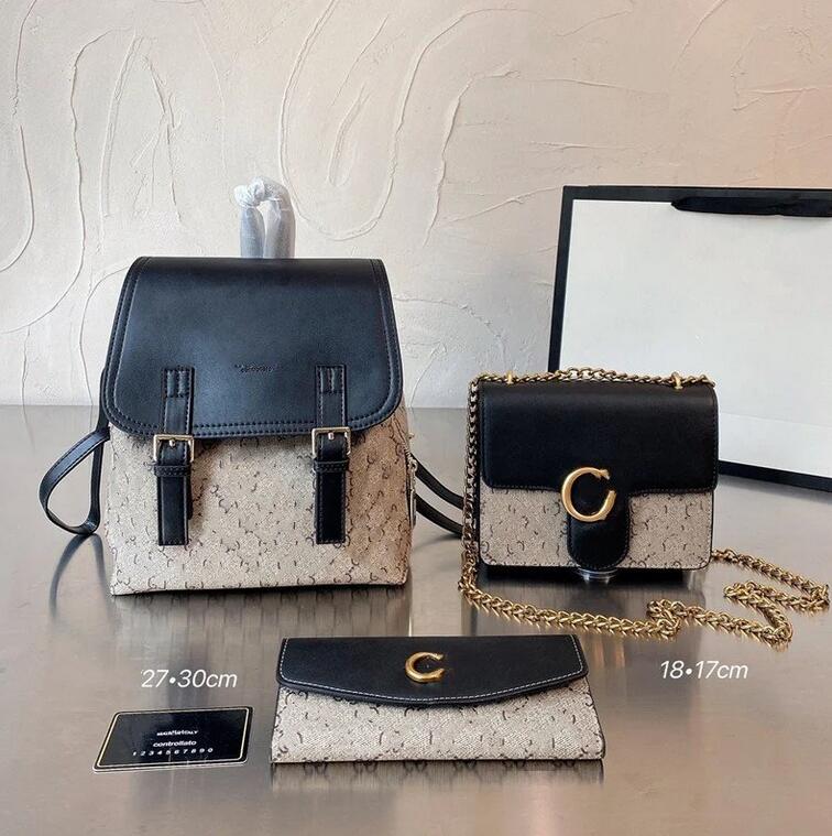 

Pink Black designer letter backpack Messenger bag wallet for women girl fashion 3pcs/set 2021 high quality new style backpacks lady school bags, Bubble column(not for sale)