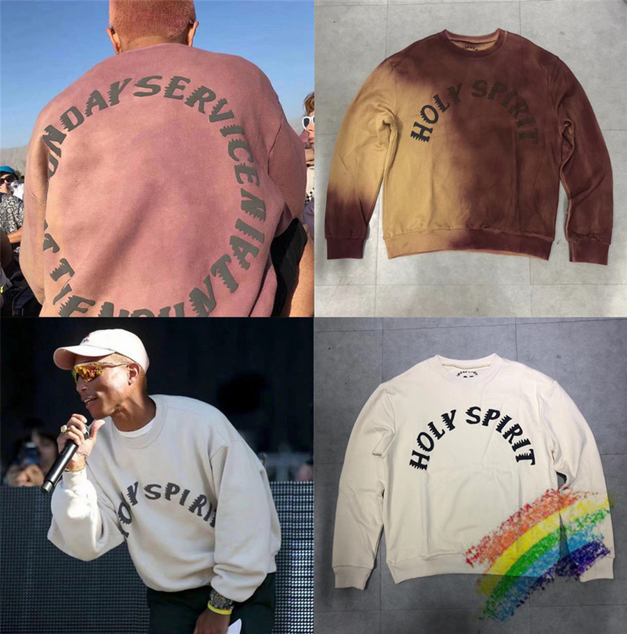 

2021 New Kanye West Sunday Service Holy Spirit Cpfm.xyz Men Women Sweatshirt Tie Dyeing Hoodies J94s