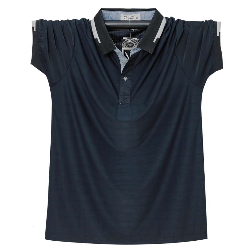 

2021 New Polo Will See Breathable Male Cool Short Top t Pole Turn Down Collar Business Casual for Men's Shirt 6xl Plus Size Jcm9, White
