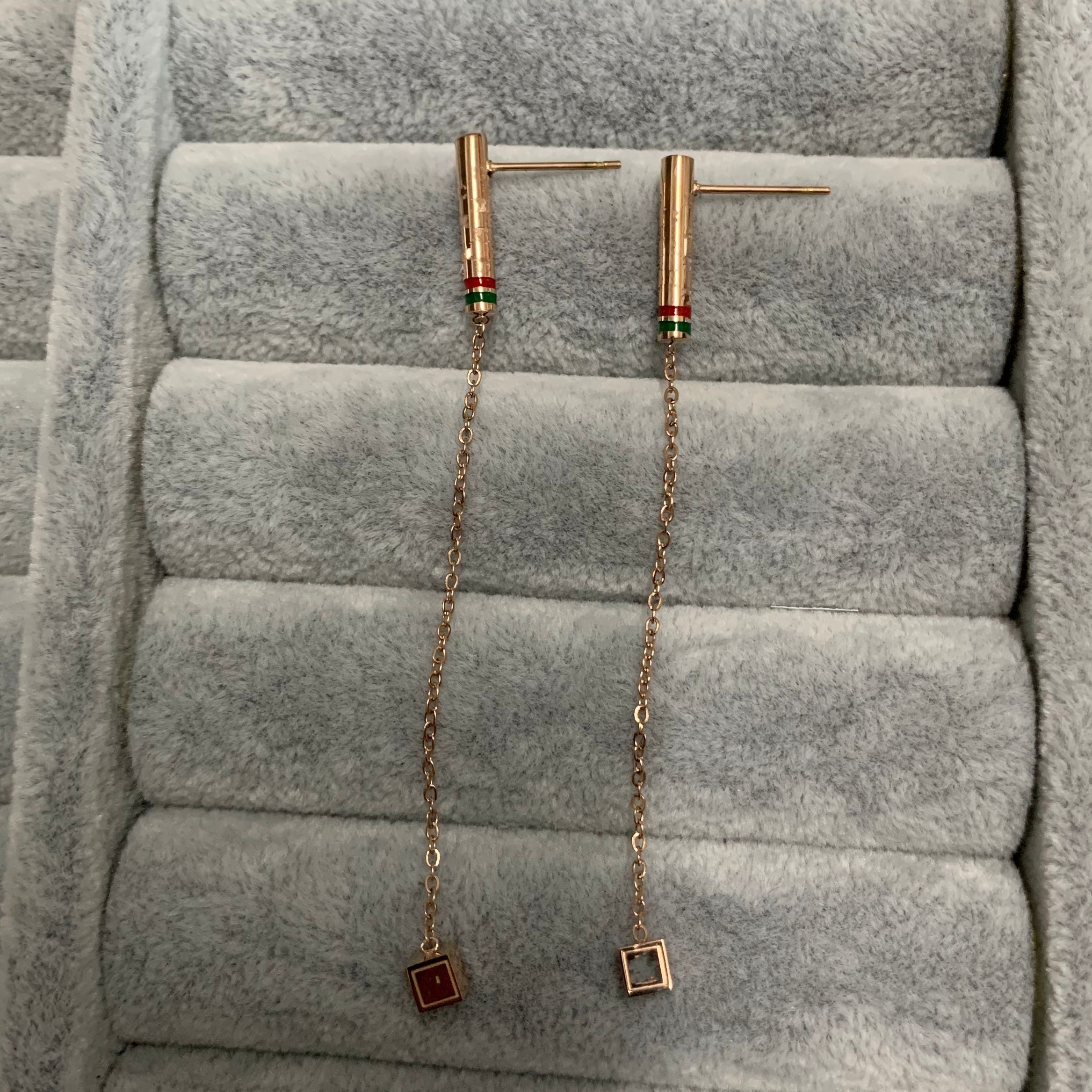 

20 USA design mix wholesale Exaggerated long dangle diamond letter tassel drop earrings for girl women rose gold filled love wedding bling earring