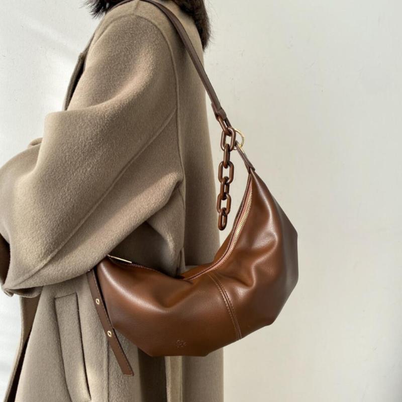 

Vintage Pleated Armpit Bag 2021 Spring New High-quality PU Leather Women's Designer Bag High Capacity Shoulder Messenger, Black