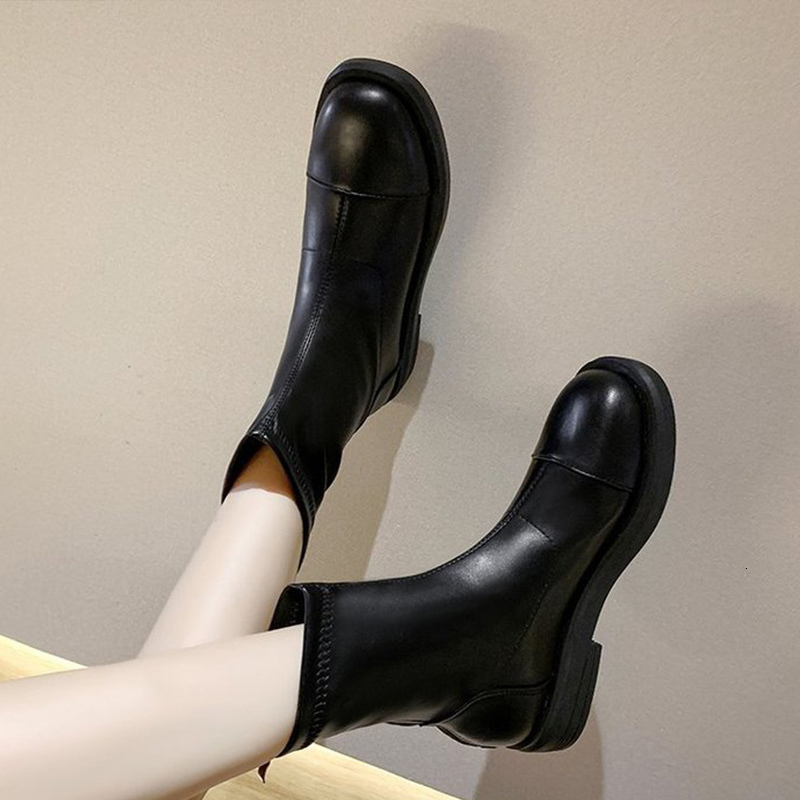 

2021 Women Ankle Pu Leather Short Boots Ladies Comfortable Flats Outdoor Commute Shoes Plus Size Hot New Dhq2 03LP, Lace up