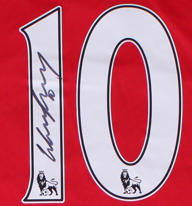 

ROONEY Signed Autograph signatured Autographed shirts, Black;green