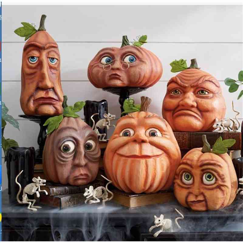 

Halloween Decoration Props Smiley Face Pumpkin Candy Bag Basket LED Lantern Craft Jewelry Outdoor Decoration Ghost Party Yard Decoration