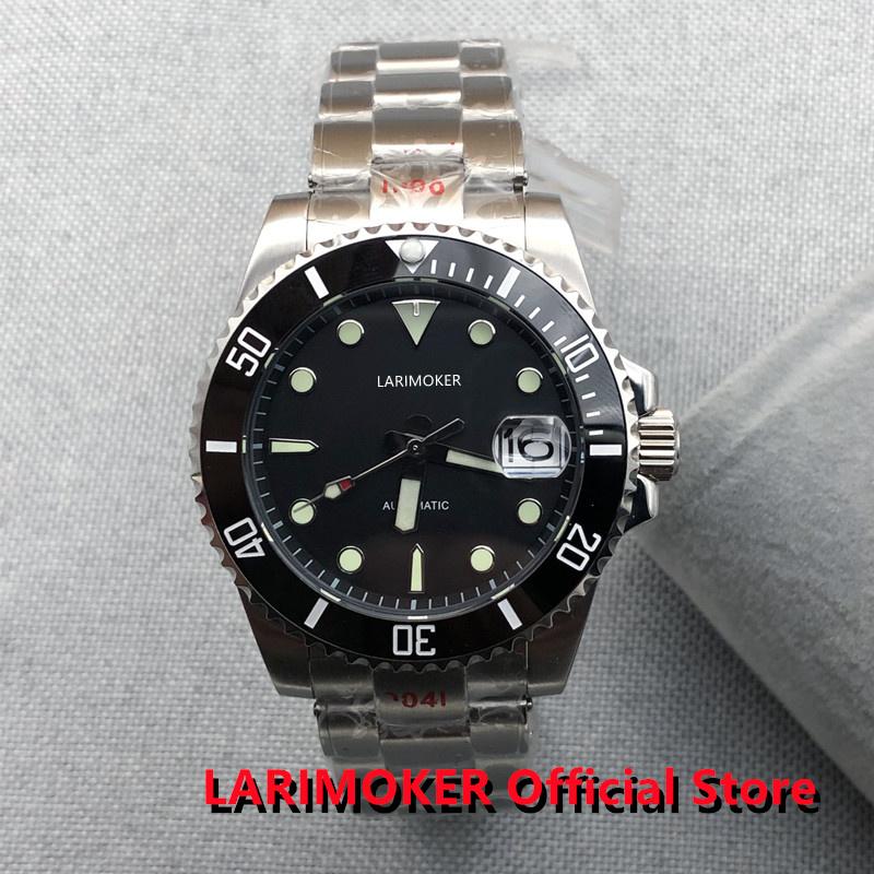 

Wristwatches LARIMOKER Stainless Steel Men's Mechanic Watches Sapphire Glass Using NH35 / NH36 Mechanical Movement Watch, No logo