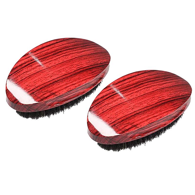 

Hair Brush Hair Cream Unisex Bristle Beard Brush Oil Head 2 PCS