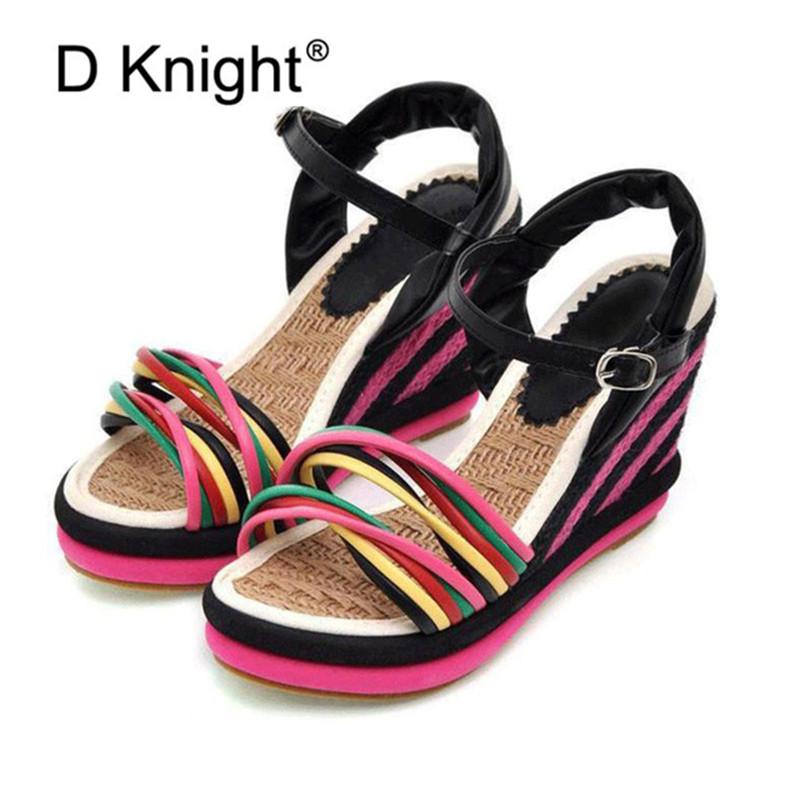 

Gladiator Sandals Women 2021 New Designer Summer Roman Sandals High Quality Wedges High Heels Sexy Open Toe Platform Shoes Woman, Black n21