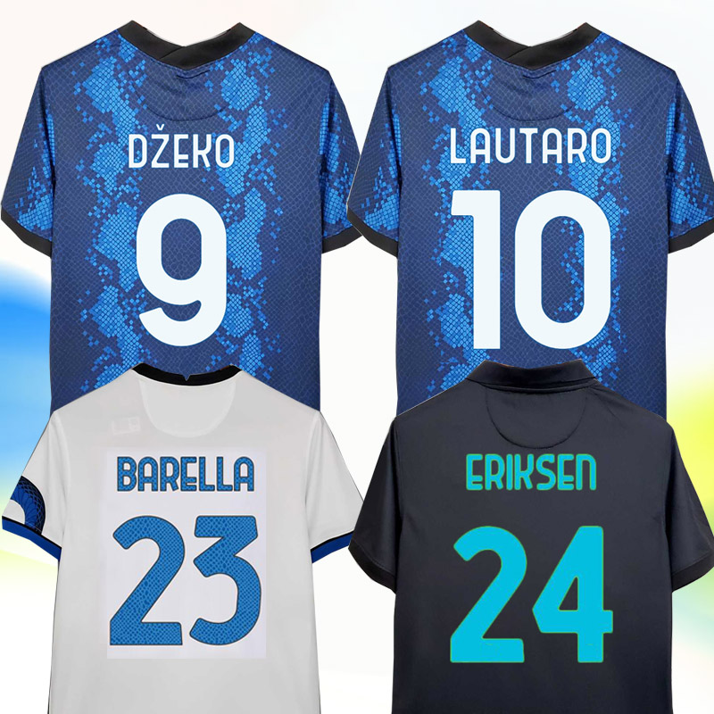 

2021 2022 EDIN DZEKO LAUTARO MARTINEZ ALEXIS SANCHEZ Inter Soccer Jerseys BARELLA ERIKSEN CORREA Kids Football Shirts Home Away Third Kits, Home+lp2