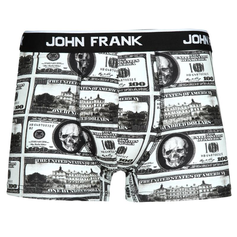 

Underpants John Prank Men's Cotton Panties Underwear Comfortable Boxers Soft Men Lingerie Panty Dollar Printed, Black;white