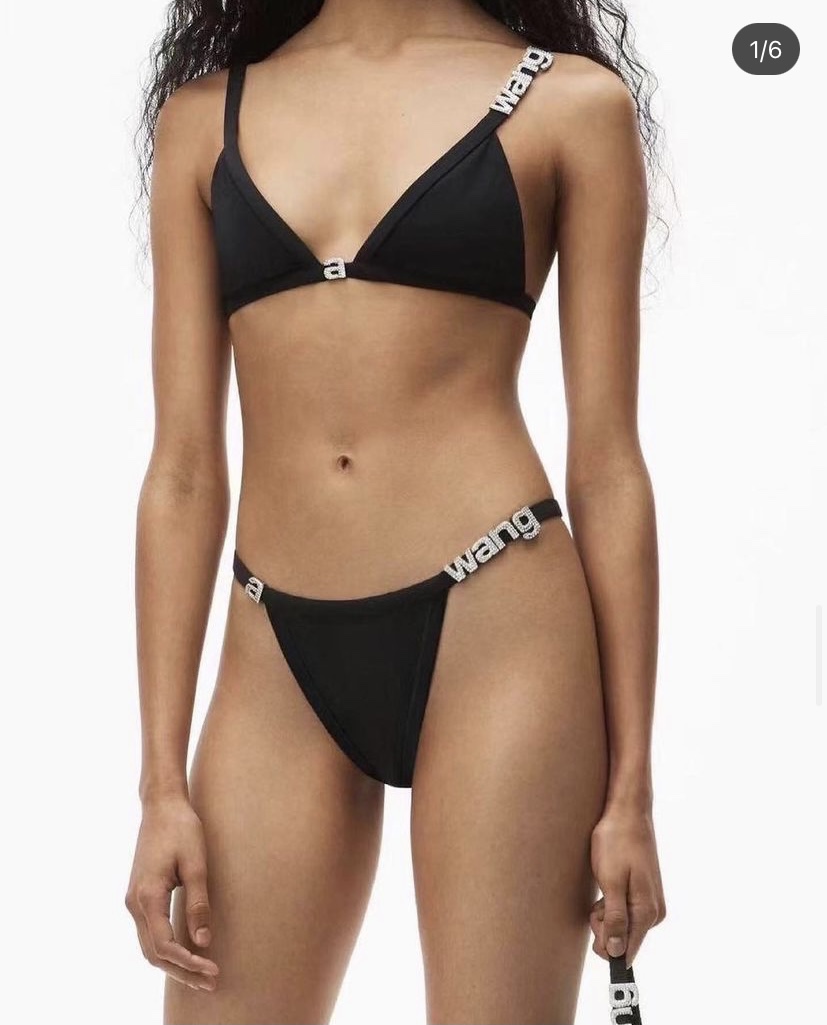

Maternity swimwears Sexy Diamond Alphabet Metal Tether two-Piece Swimsuit Bodysuit Summer beach bikini For ladies Swimsuit women Bathing Suits, As show