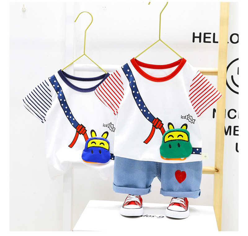 

0-5 Years Summer Girl Clothing Set Casual Fashion Cartoon Active T-Shirt+ Pant Kid Children Baby Toddler 210615