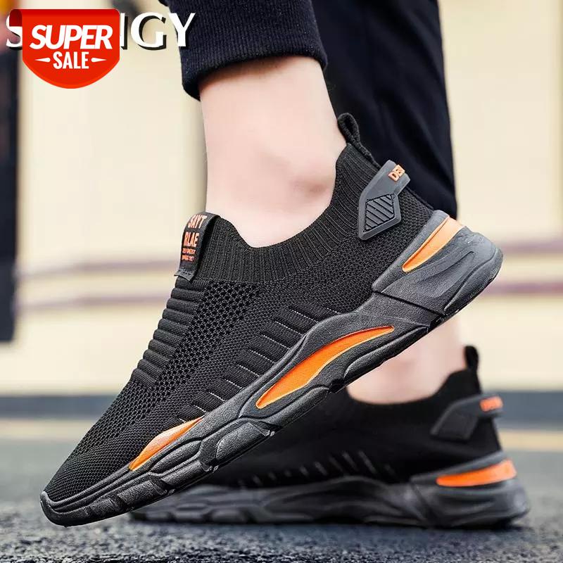 

Men Sneakers Mesh Breathable Slip On Platform Male Footwear Lightweight Sport Shoes Men Soft Big Size Fashion Running Tenis #lK8e