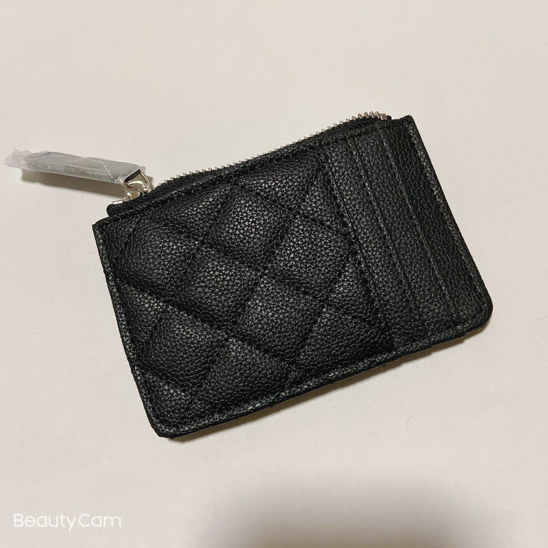 

Fashion black rhombic multi-card Coin Purse card holder metal letter wallets card package for ladies collect luxurious items vip gift