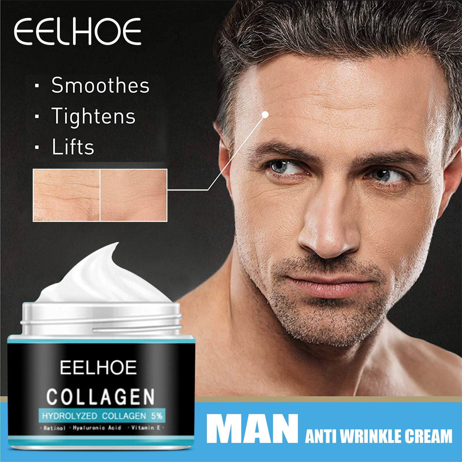 Free freight EELHOE OEM ODM Men's Anti-aging Cream Firming Skin Moisturizing Nourishing Skin 50g-image-754453033