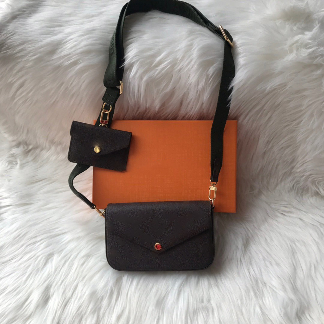 

New shoulder bags Women handbag Crossbody bag brands designer handbags high quality flower printing bag size:17*9*3.5cm1, Brown