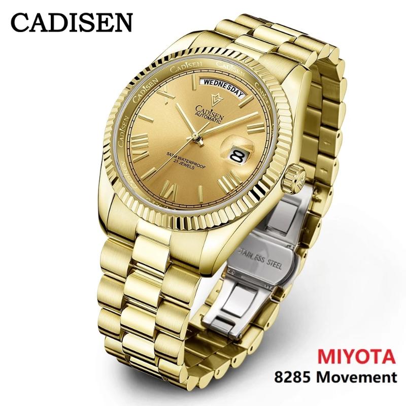 Wristwatches DAY-DATE Cadisen Automatic Watch Men Swimming Luxury 40mm Stainless Steel Case Japan Miyota 8285 Movement Watches-image-710571319