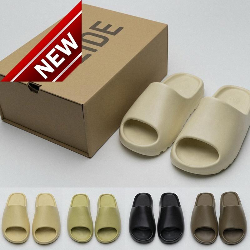 

[With Box ]2022 Topsportmarket Summer Slides Slippers Desert Sand Summer Brown Flat Men Women Beach Resin Slide Sandal Mens Womens Slipper, 12#