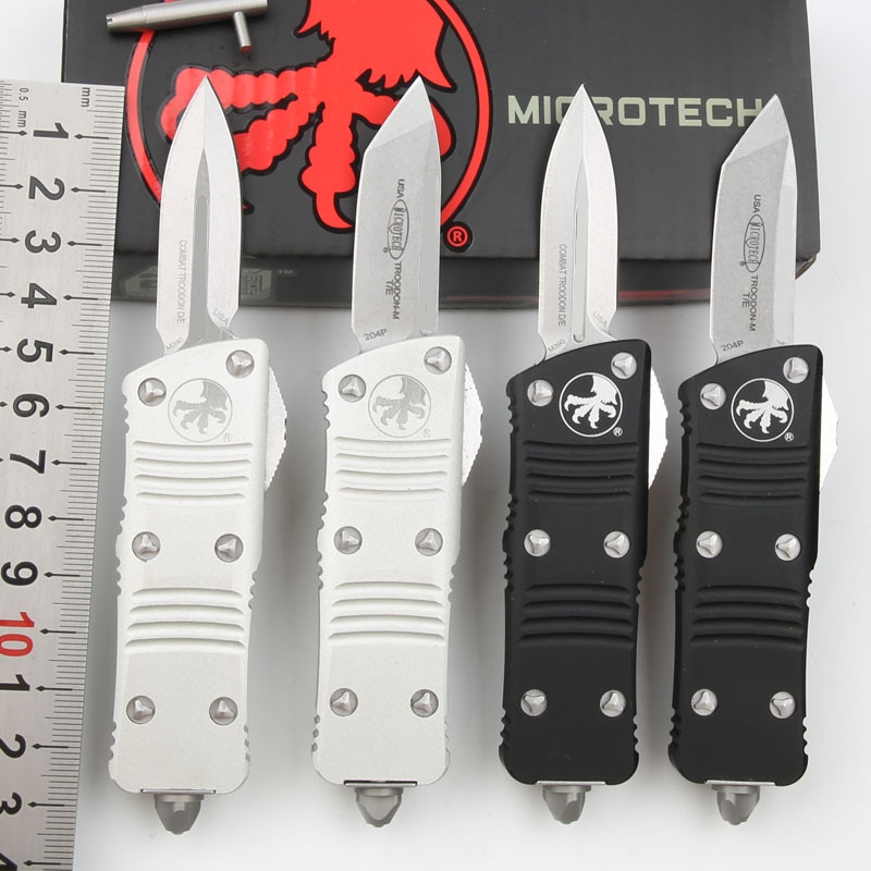 

Microtech MINI 121 Combat Troodon Automatic knife D2 T6061 outdoor camping EDC tool 940 535 A07 utx85 161 a016 3300 3400 121 c81 MT knife