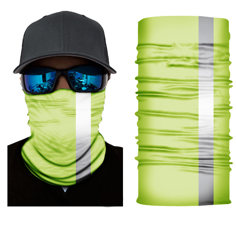 

Fluorescent Cycling Outdoor reflective strip Seamless Balaclava Magic Scarf Men Women spot changeable riding multifunctional Sun Protection Bandana Neck