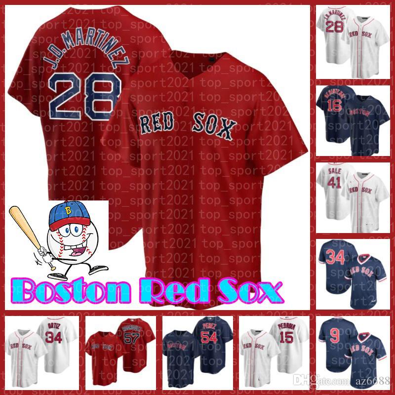 

Red Sox Jersey Rafael Devers J.D. Martinez Boston Bobby Dalbec Enrique Hernandez David Ortiz Chris Sale Eduardo Rodriguez Baseball Men, Blue;black