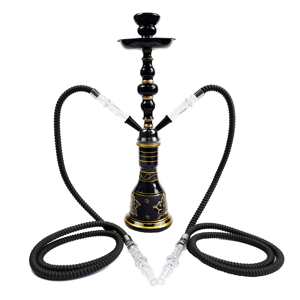 

Hookah Bottle Double Arabian Full Set Bar Accessories Black