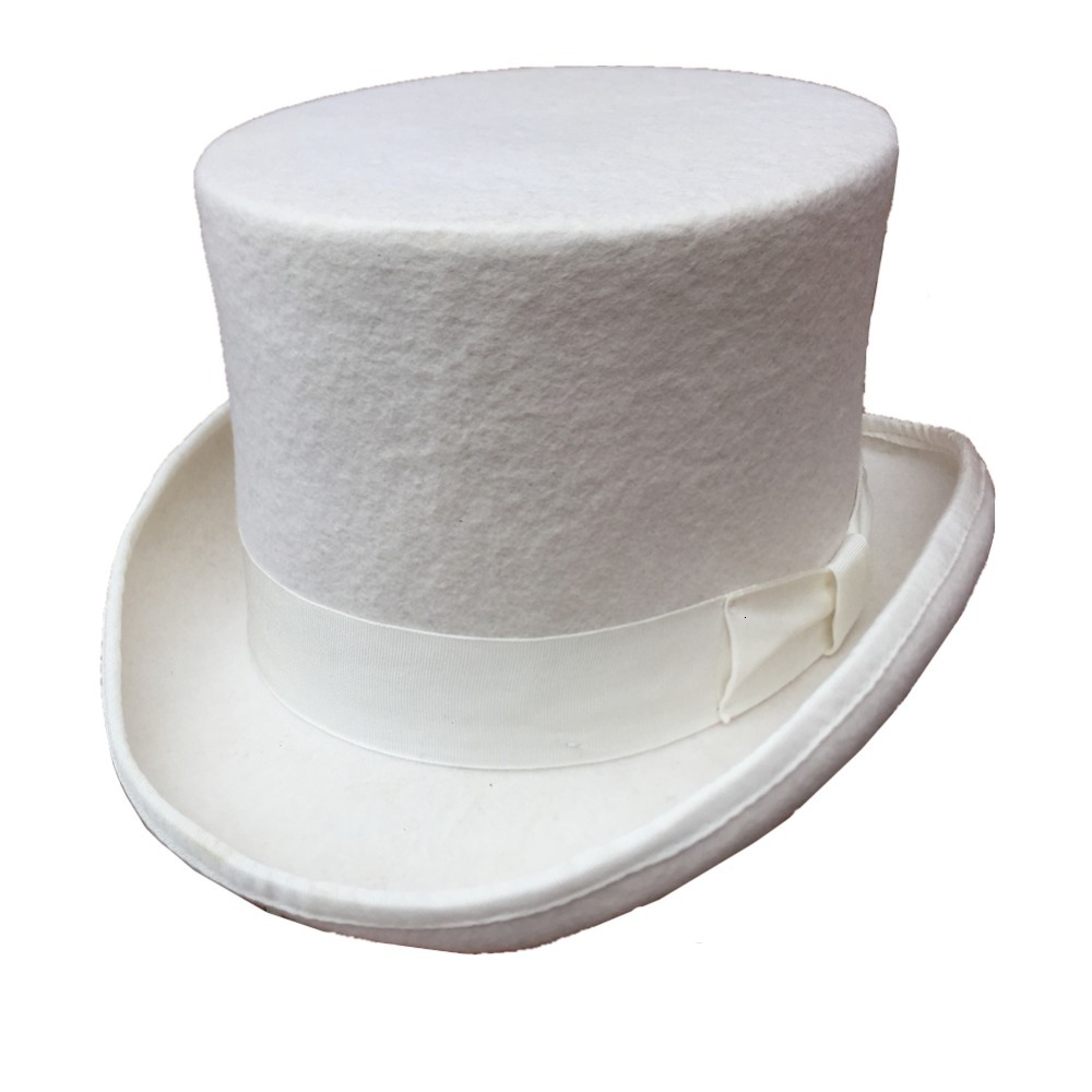 

2021 New Wool Felt Low Short Top Hat Topper for Men Women R81h, Red