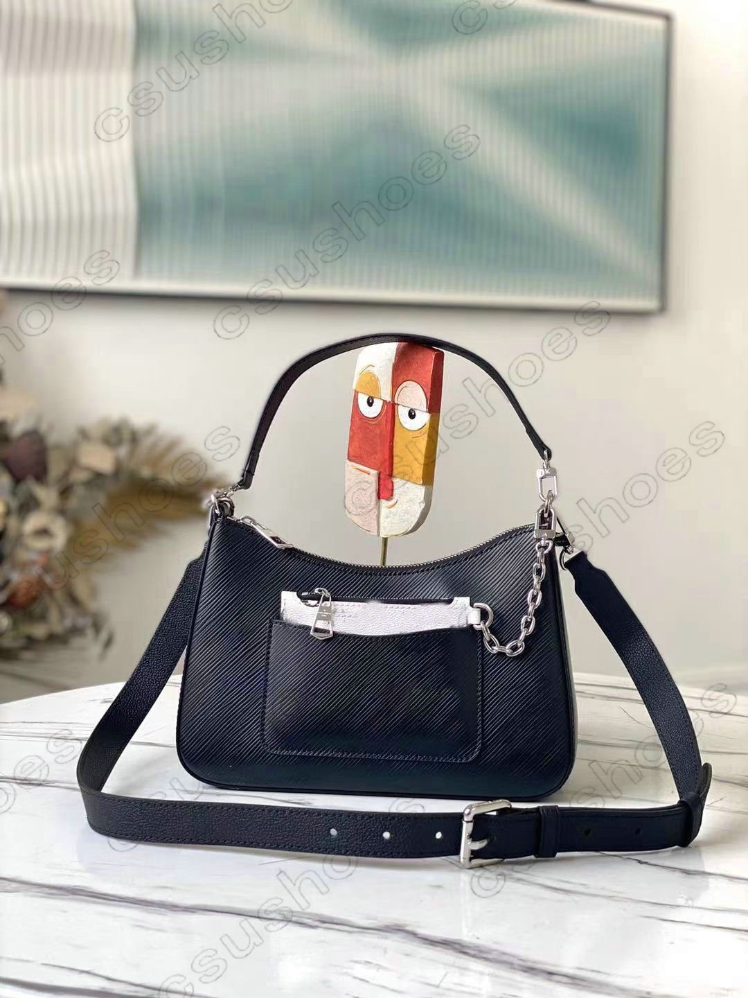 

Marelle MM Bag With Chain Wallet 2Sets Monograms Canvas Leather Women Designer Shoulder Bags Fashion Brand Crossbody HandBag Purse Handbags M80794 M80688, No bag