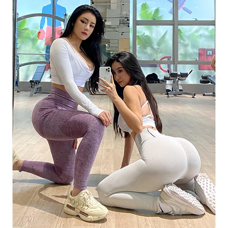 

Yoga Outfit Mitaogirl Women' Gym Seamless Pants Campaign Stretch High Waist Exercise Fitness Leggings, Purple